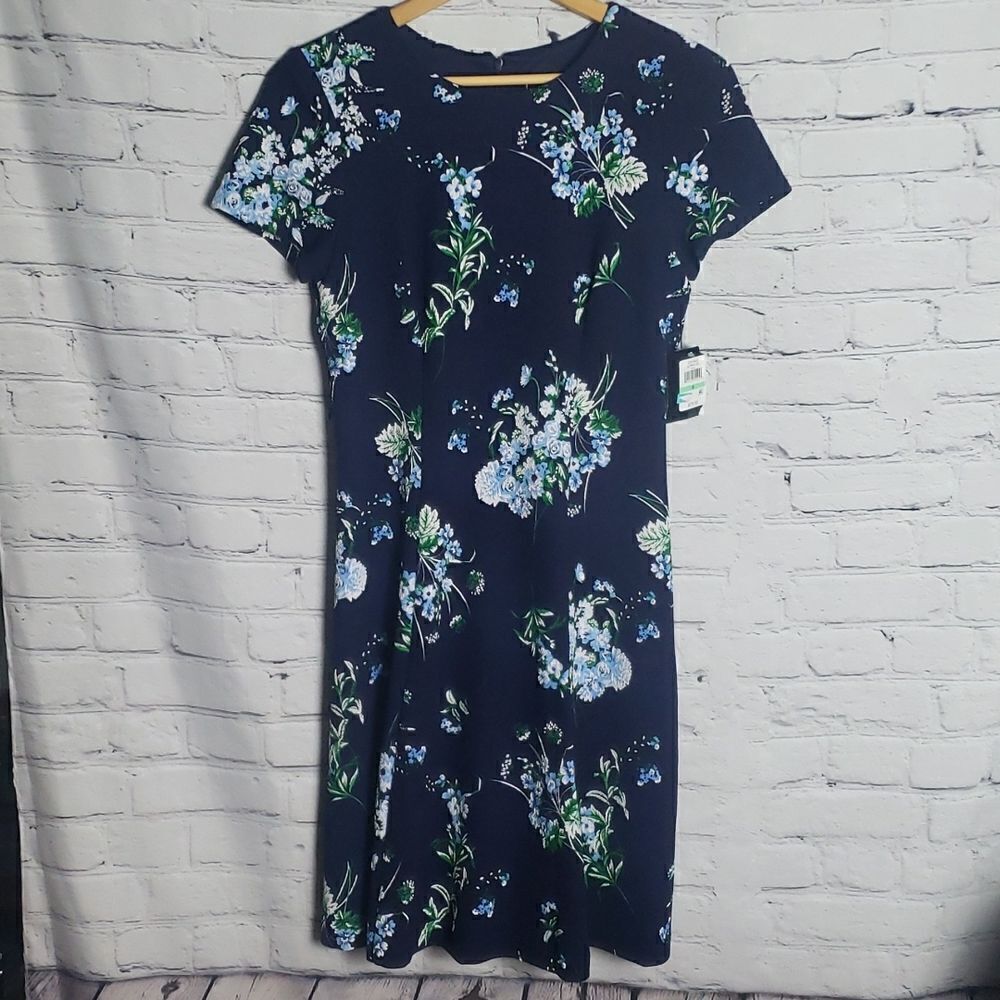 ‎JH Navy Blue Floral Dress